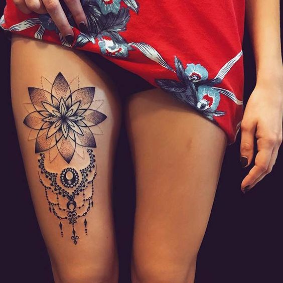 thigh tattoo women thigh tattoo women