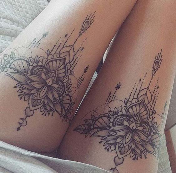 thigh tattoo women thigh tattoo women