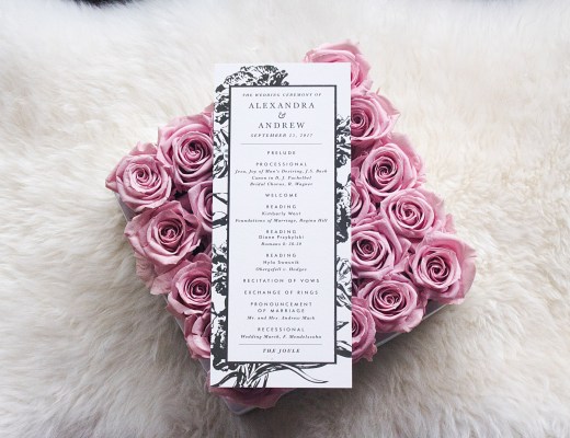 silver-foil pressed wedding